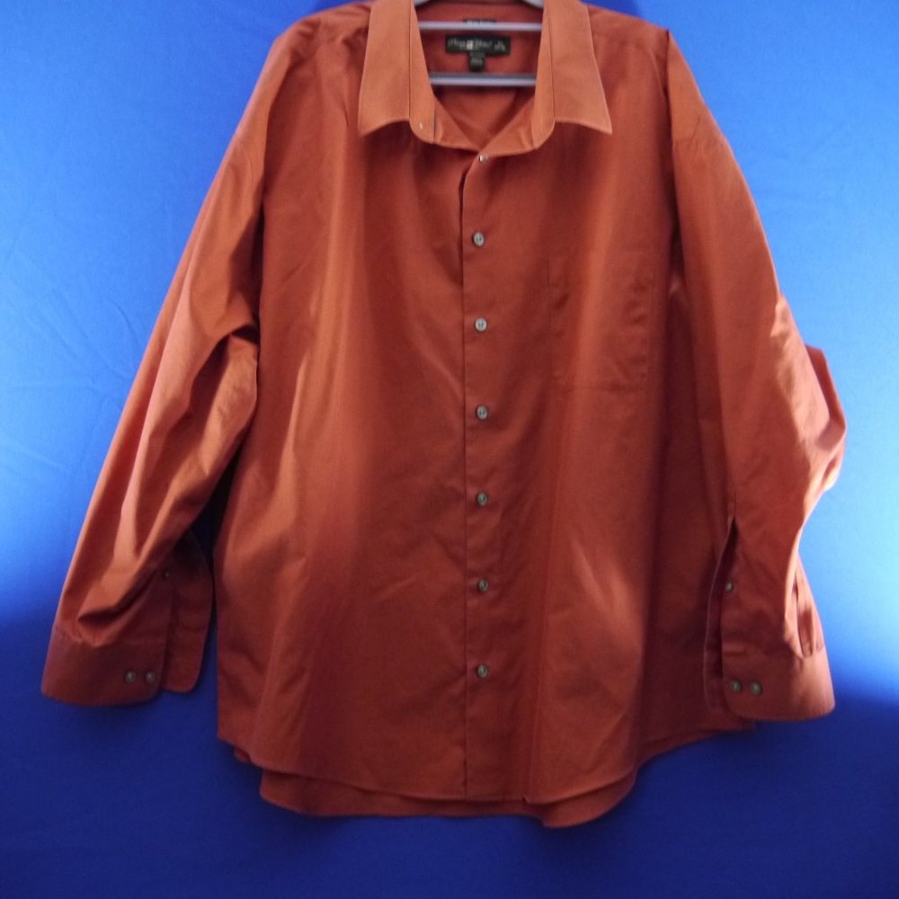 Pronto Oumo Long Sleeve Dress Shirt Rust Size 20 34/35
